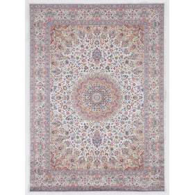 Linon Emerald Kramer Ivory And Blue Rug - 38x26