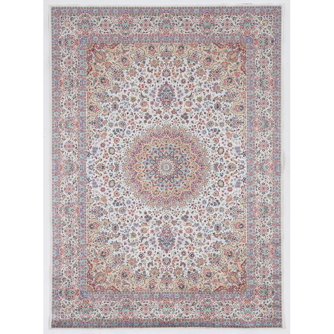 Linon Emerald Kramer Ivory And Blue Rug - 38x26 LN-RUGEM2723