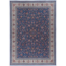 Linon Emerald Ritchie Blue And Ivory Rug - 84x60