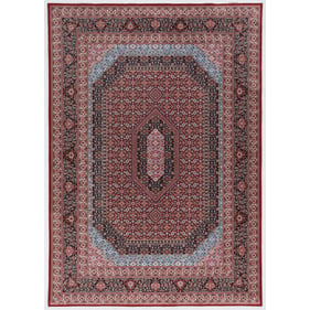 Linon Emerald Milton Red And Blue Rug - 38x26