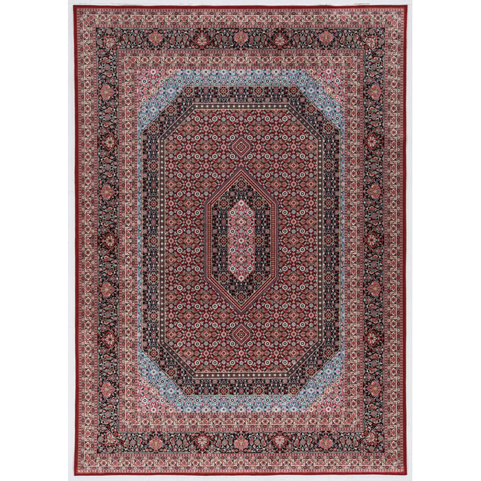 Linon Emerald Milton Red And Blue Rug - 38x26 LN-RUGEM2923