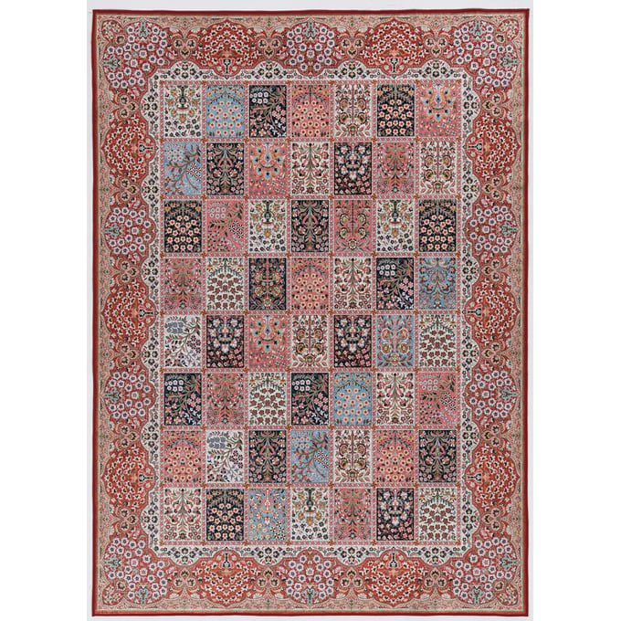 Linon Emerald Morris Red And Ivory Rug - 38x26 LN-RUGEM3323