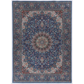 Linon Emerald Klein Blue And Ivory Rug - 38x26