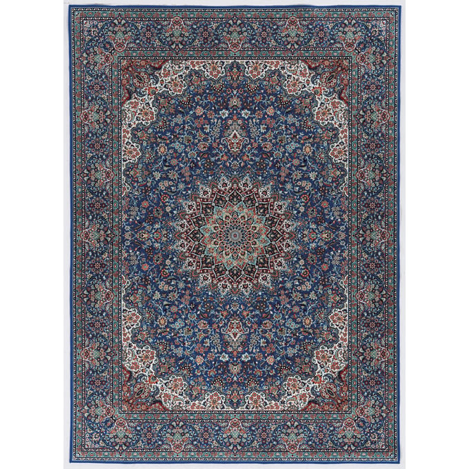 Linon Emerald Klein Blue And Ivory Rug - 38x26 LN-RUGEM3423