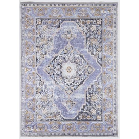 Linon Emerald Tyler Lavender And Grey Rug - 38x26