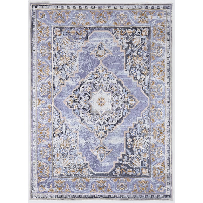 Linon Emerald Tyler Lavender And Grey Rug - 115x79 LN-RUGEM3571