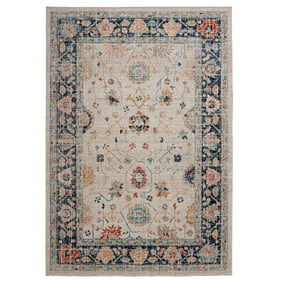 Linon Great Zero Leona Ivory And Blue Rug - 60x36