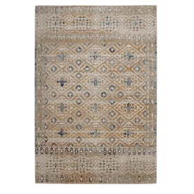 Linon Great Zero Leopold Sand And Blue Rug - 60x36