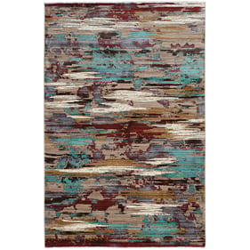 Linon Illusions SunSet Beige And Burgundy Rug - 60x36