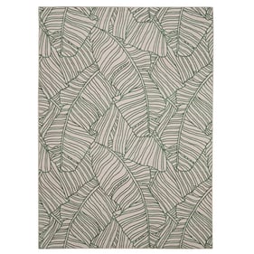 Linon Outdoor Washable Largo Ivory And Green Rug - 60x36