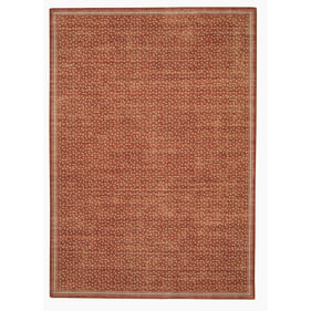 Linon Outdoor Washable Estero Orange And Ivory Rug - 60x36