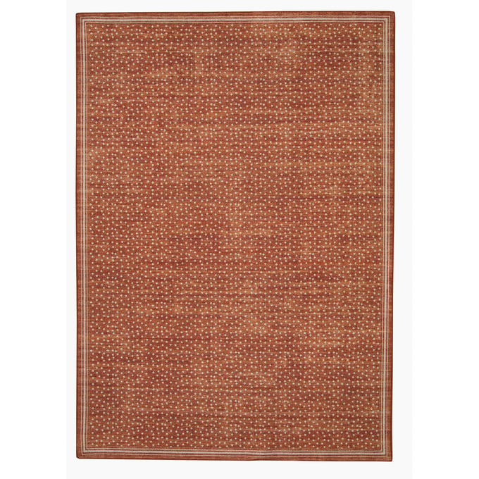 Linon Outdoor Washable Estero Orange And Ivory Rug - 60x36 LN-RUGOW2735