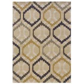 Linon Trio Radley Cream And Stone Rug - 84x60