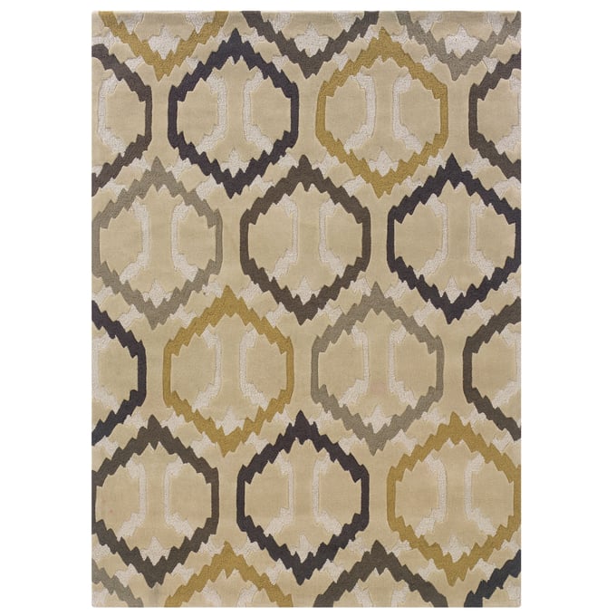 Linon Trio Radley Cream And Stone Rug - 84x60 LN-RUGTAD40557