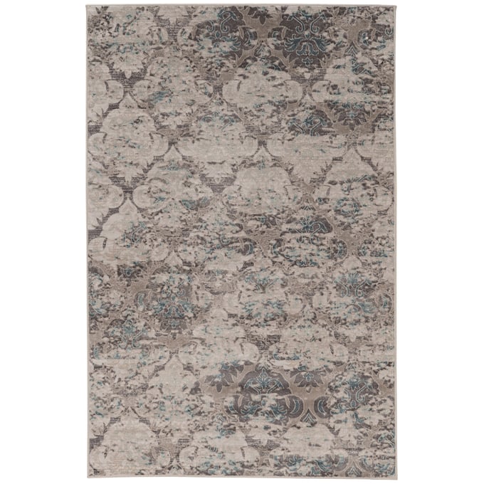 Linon Vintage Trellis Grey And Charcoal Rug - 36x24 LN-RUGVT2323