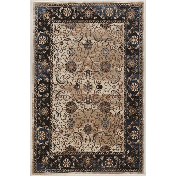 Linon Vintage Isfahan Ivory And Dark Blue Rug - 36x24 LN-RUGVT4423