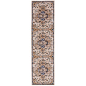 Linon Washable Julian Ivory And Gold Rug - 96x24