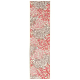 Linon Washable Haylee Ivory And Coral Rug - 96x24