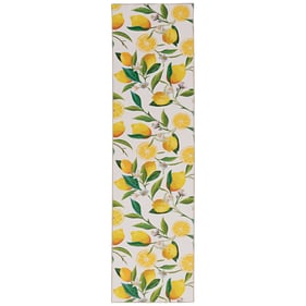 Linon Washable Sumner Ivory And Yellow Rug - 96x24