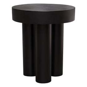 Diamond Sofa Rune Black 16 Inch Round Accent Table