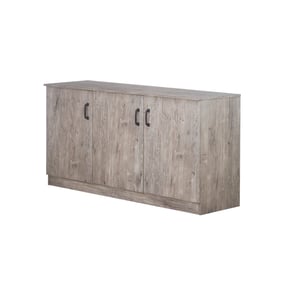 Saint Birch Alaska Oak Gray 3 Door Credenza Storage Cabinet