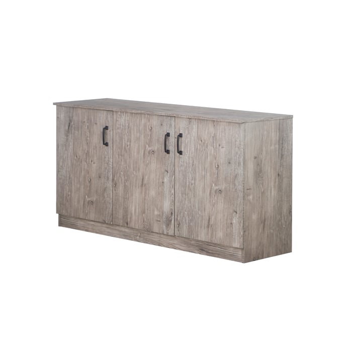 Saint Birch Alaska Oak Gray 3 Door Credenza Storage Cabinet SANT-SBAK4125CFGO