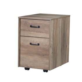 Saint Birch Alaska Rustic Oak Mobile File Cabinet