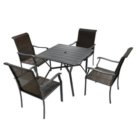 Saint Birch Brown Saint Birch Modern 5pc Outdoor Dining Set