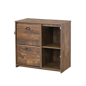 Saint Birch Elma Brown Rustic Oak 2 Drawer File Cabinet