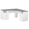 Finley White 63-inch L-Shape Desk