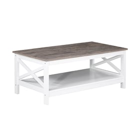 Saint Birch Lambert White Farmhouse White Coffee Table