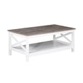 Saint Birch Lambert Modern Farmhouse White Coffee Table