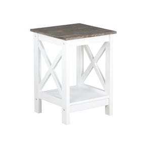 Saint Birch Lambert White Farmhouse White End Table