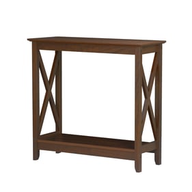 Saint Birch Lambert Brown Farmhouse Rosewood Grain Console Table