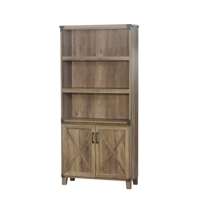 Saint Birch Oxford Rustic Oak 2 Door Bookcase SANT-SBOF3101BKRO