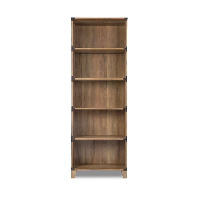 Saint Birch Rustic Oak 5 Shelf Wood Bookcase SANT-SBOF3401BKRO