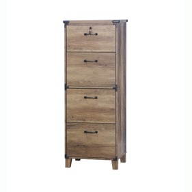 Saint Birch Oxford Rustic Oak 4 Drawer Lateral File Cabinet