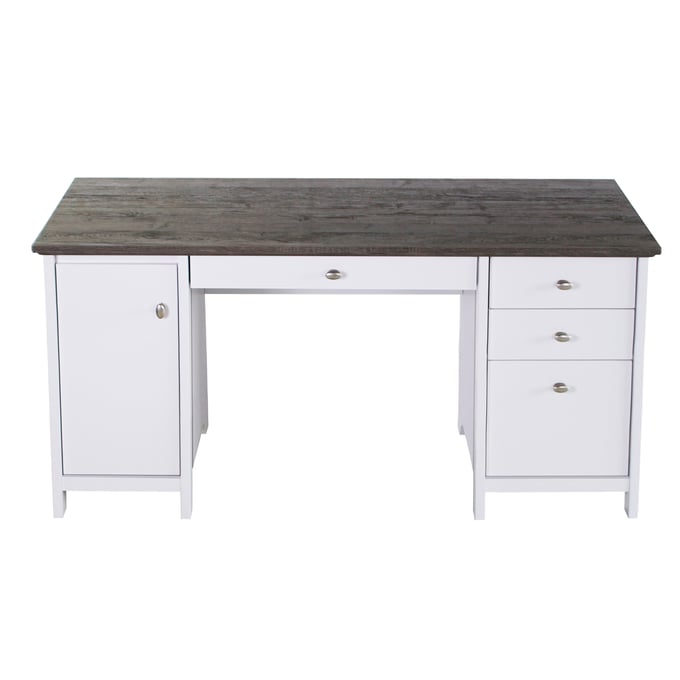 Saint Birch White Heid 59.5 Inch Wood Writing Desk SANT-SBOV1125WDWG