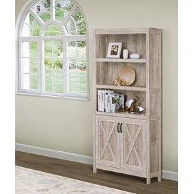 Saint Birch Honduras Washed Gray Two Doors Bookcase