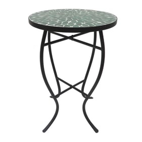 Saint Birch Cloris Lori Green Black Mosaic Folding Side Table