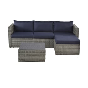 Saint Birch Navy Outdoor 5pc Seating Set