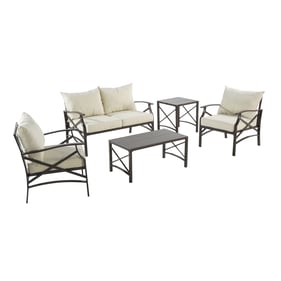 Saint Birch Luxi Beige 5pc Outdoor Conversation Set