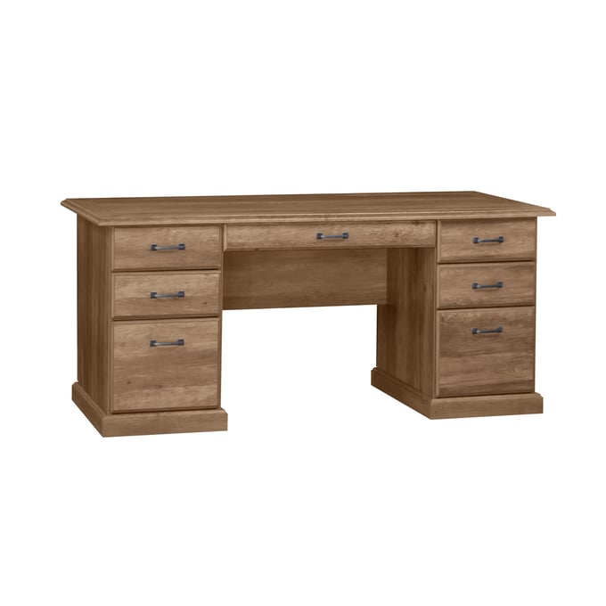 Saint Birch Honduras Rustic Oak Office Desk SANT-SBYH1201-OFFICE-DESK-S1