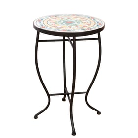 Saint Birch Black Accent Table with Mosaic top