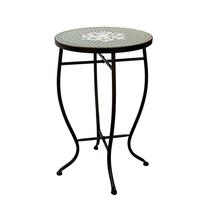 Saint Birch Black Metal Accent Table with Mosaic top SANT-SBZGOMT022