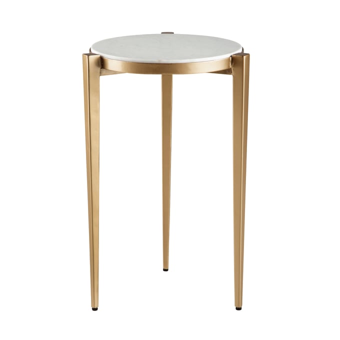 Martin Svensson Billie White Gold 24 Inch Accent End Table SBG-3707416