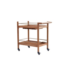 Martin Svensson Nouveau Nutmeg Brown 2 Shelf Bar Cart