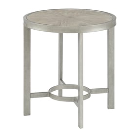 Martin Svensson Corfu White Oak Antiqued Round End Table