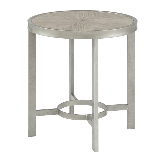 Martin Svensson Corfu White Oak Antiqued Round End Table SBG-8150134