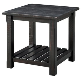 Martin Svensson Barn Door Antique Black Farmhouse End Table